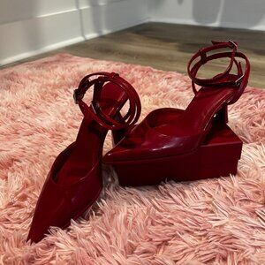 Bershka Wine Heels (Size 35)